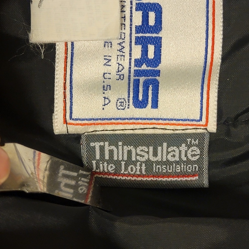 VTG 80s Polaris Insulated Teal Blue Nylon Snowmobile Jacket USA Men's XL READ - Picture 15 of 15